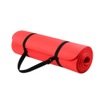 Anti-Tear Exercise Mat With Carrying Strap - red