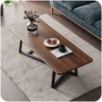 Rectangular Coffee Table with Steel Frame Legs and Stylish Large Desktop , 120 x 60 x 45 cm