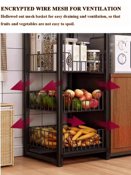 Kitchen Storage Rack Kitchen Cupboard Rotating Shelf Multi-Purpose
